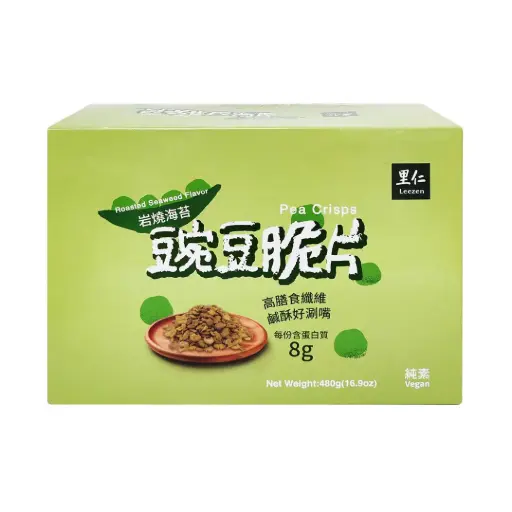 [SNC-SNK-GDIS-40GX12-1164] [LEEZEN] Pea Crisps (Roasted Seaweed Flavour (40g x 12 pkt)